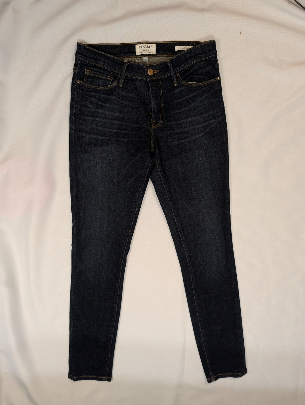 FRAME Le Skinny de Jeanne Jeans Pembridge Square Dark Wash Size 30
